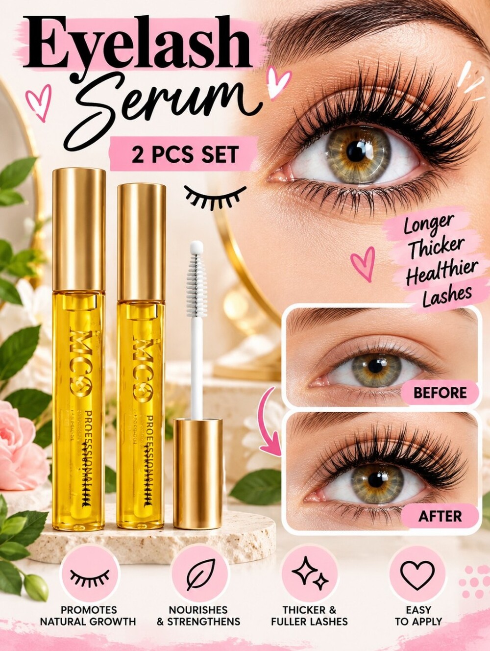 2pcs Lash eyelashes Serum